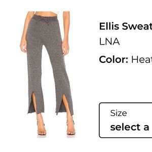 LNA Charcoal Wide Leg Pants